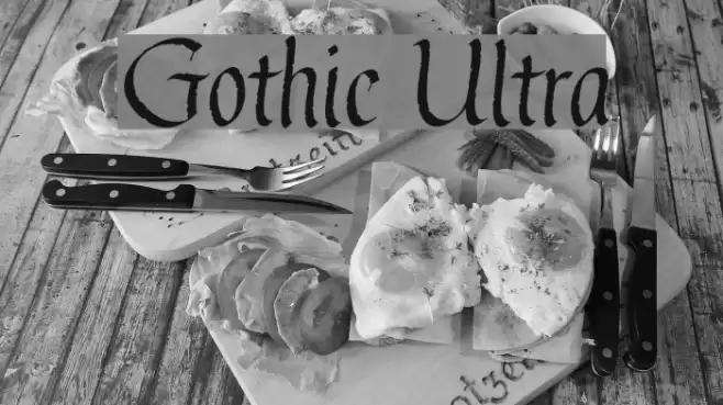 Gothic Ultra Font examples