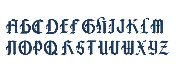 Gothic Valentine PERSONAL USE O Uppercase