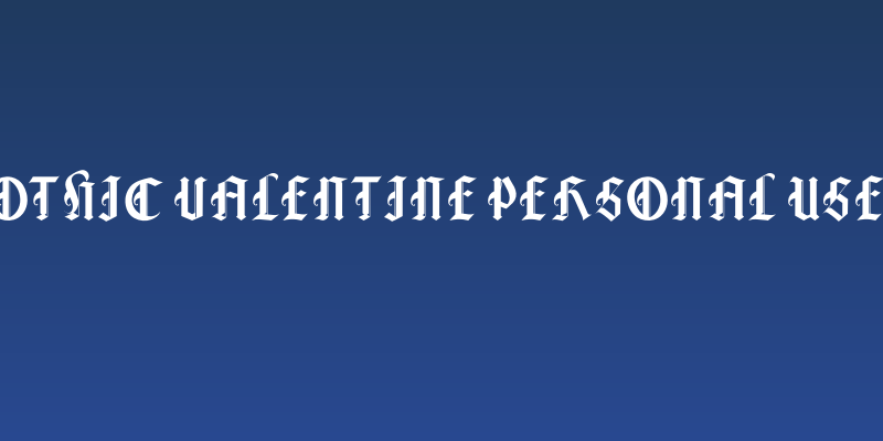 Gothic Valentine PERSONAL USE O Social Header