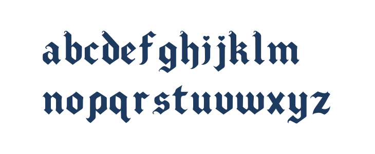 Gothic Valentine PERSONAL USE O Lowercase