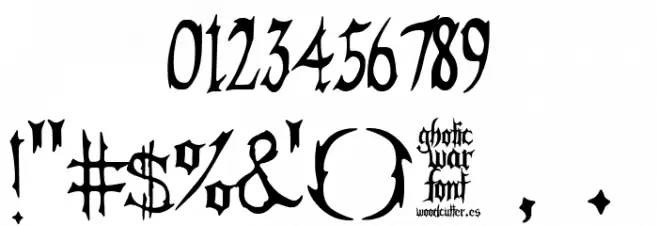 Gothic War Font OTHER CHARS