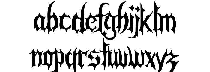 Gothic War Font LOWERCASE