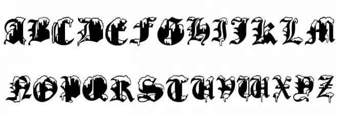 Gothic Winter Schriftart Groß
