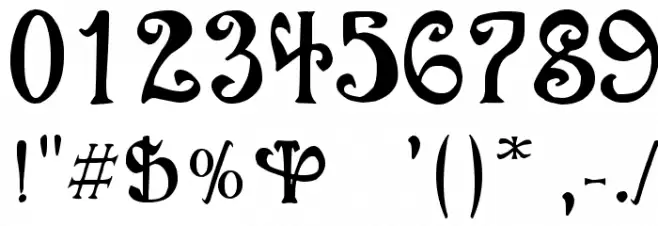 GothicBirthdayCake Font OTHER CHARS