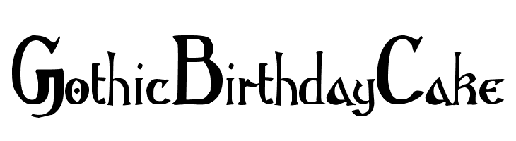 GothicBirthdayCake  Frei Schriftart Herunterladen