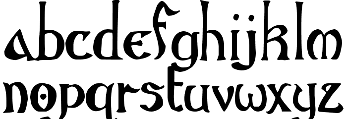 GothicBirthdayCake Font LOWERCASE
