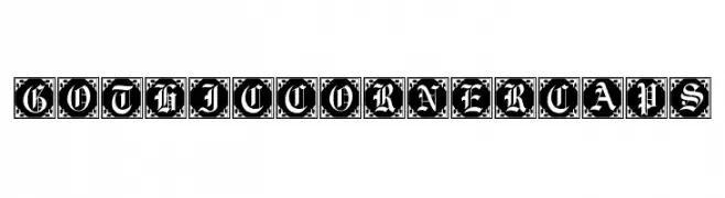 GothicCornerCaps  Frei Schriftart Herunterladen