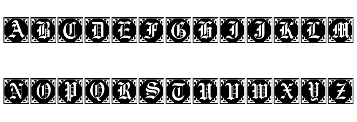 GothicCornerCaps Font LOWERCASE