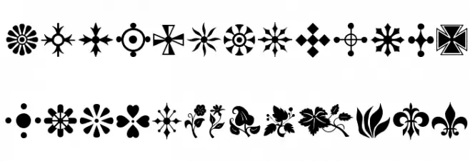 GothicExtras-B Font LOWERCASE
