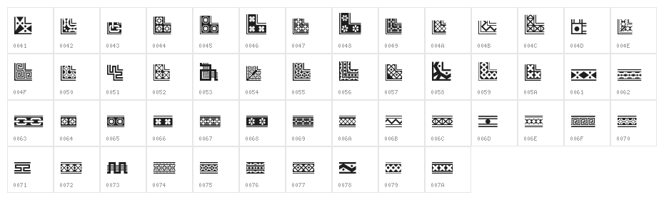 GothicExtras-D Character Map