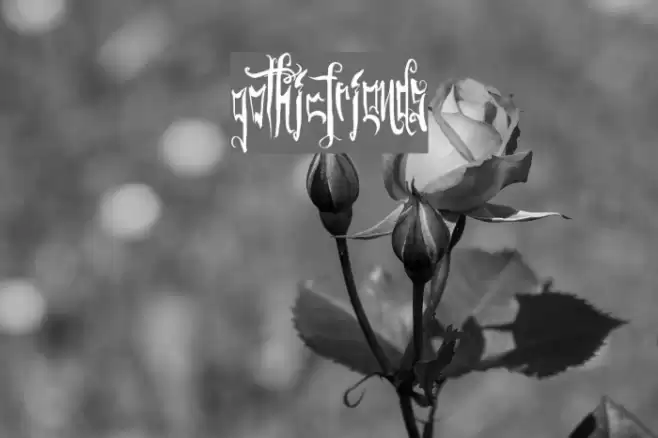 GothicFriends Font examples