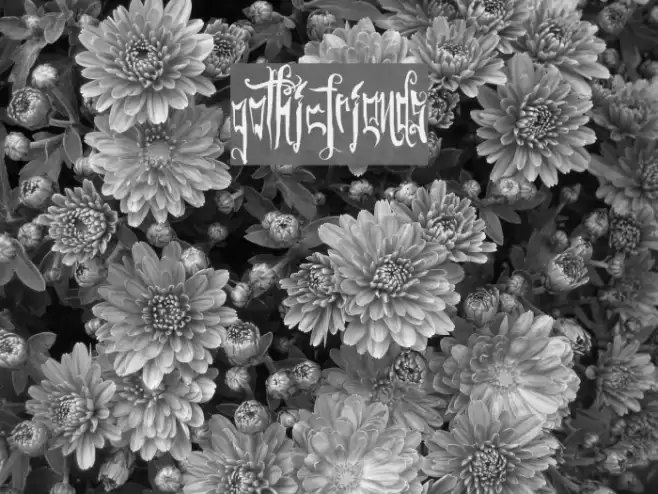 GothicFriends Font examples