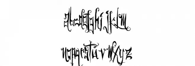 GothicFriends Font LOWERCASE
