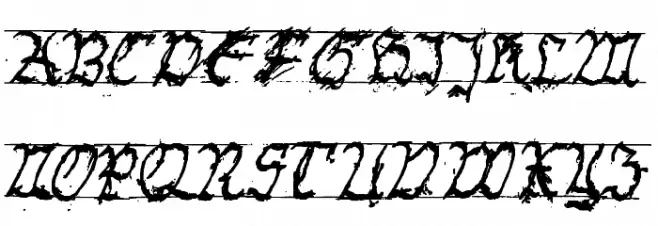 GothicHandDirty Bold フォント 大文字