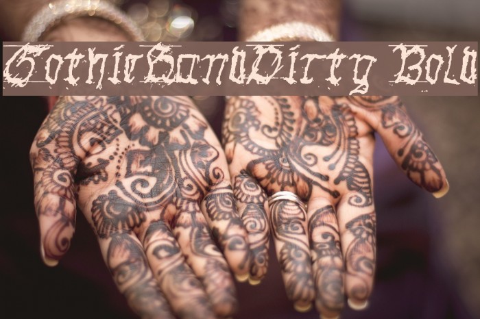 GothicHandDirty Bold Font examples