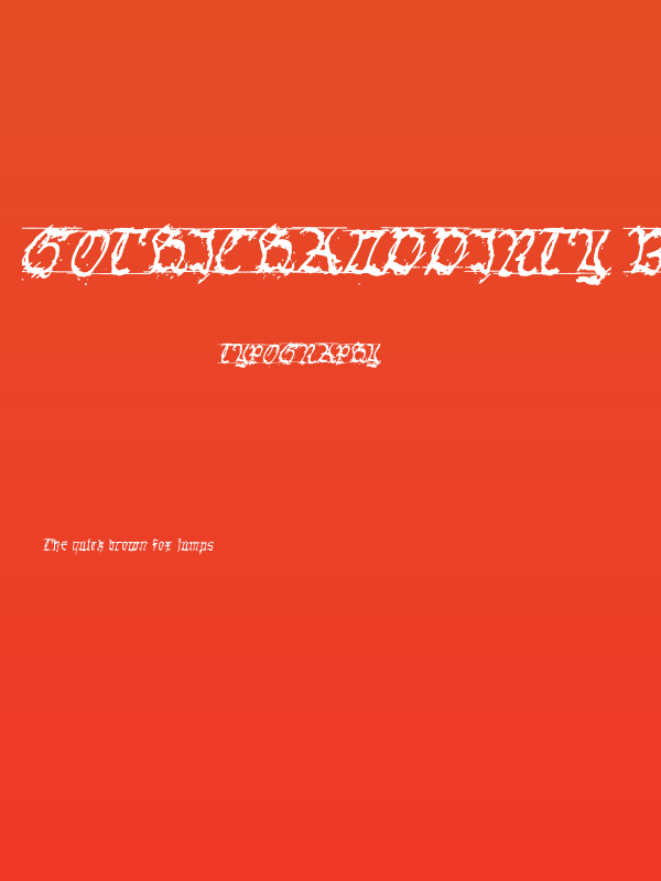 GothicHandDirty Bold Poster