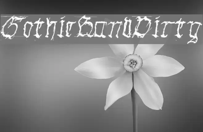 GothicHandDirty Font examples