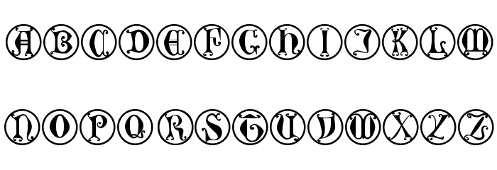 GothicLetters Font LOWERCASE