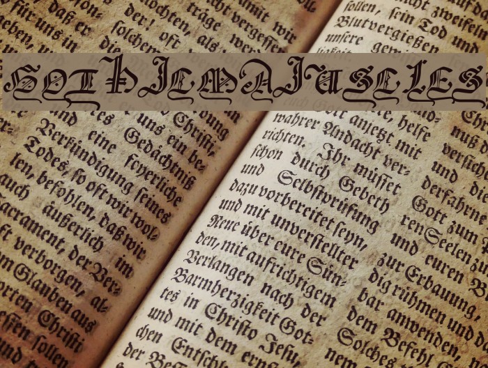 GothicMajuscles Font examples
