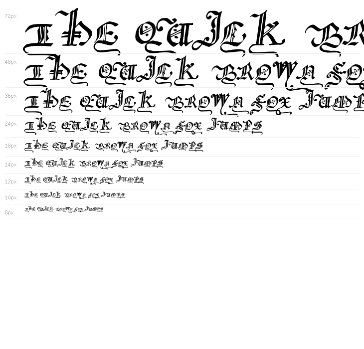 GothicMajuscles Waterfall