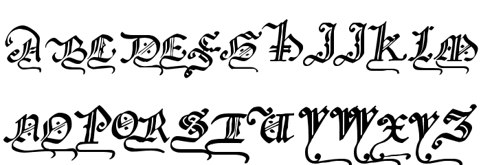 GothicMajuscles Font LOWERCASE