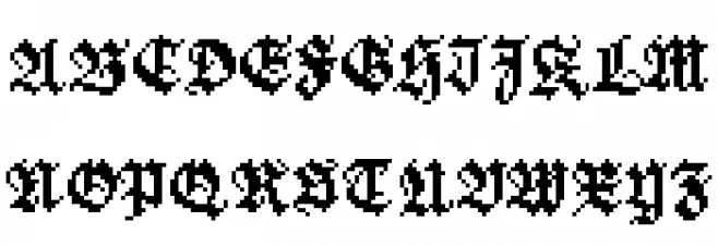GothicPixels Schriftart Groß