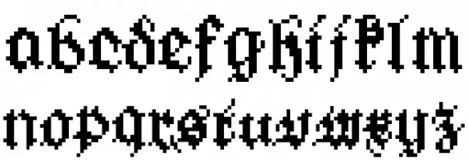 GothicPixels Fuentes MINÚSCULAS