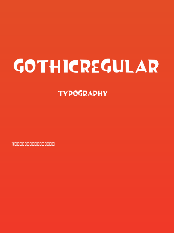 GothicRegular Poster