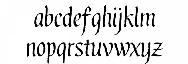 GothicUltraOT Caratteri MINUSCOLO