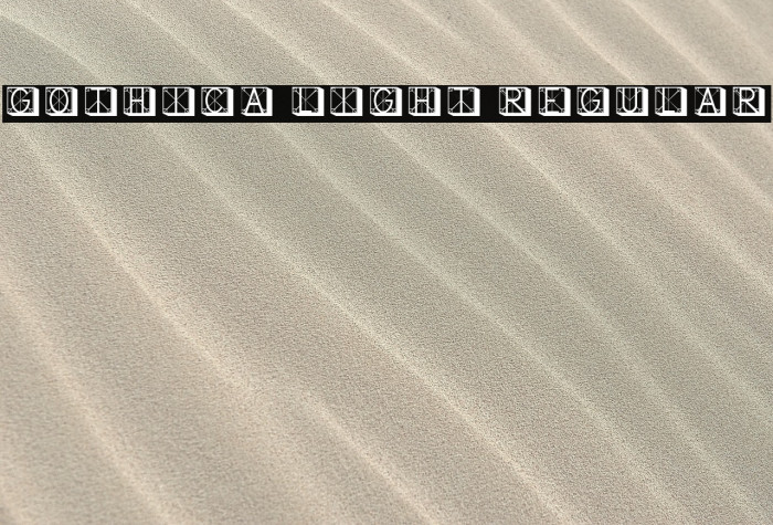 Gothica Light Regular Example 1