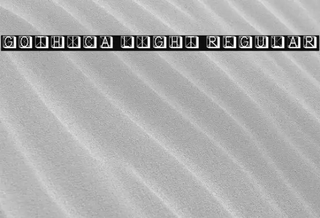 Gothica Light Regular Font examples