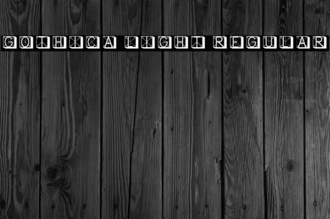 Gothica Light Regular Font examples
