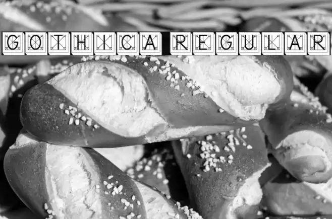 Gothica Regular Font examples