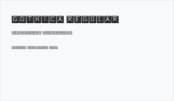 Gothica Regular Business Card