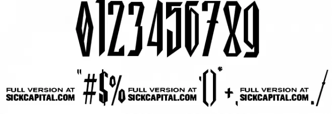 Gothickella Free Font OTHER CHARS