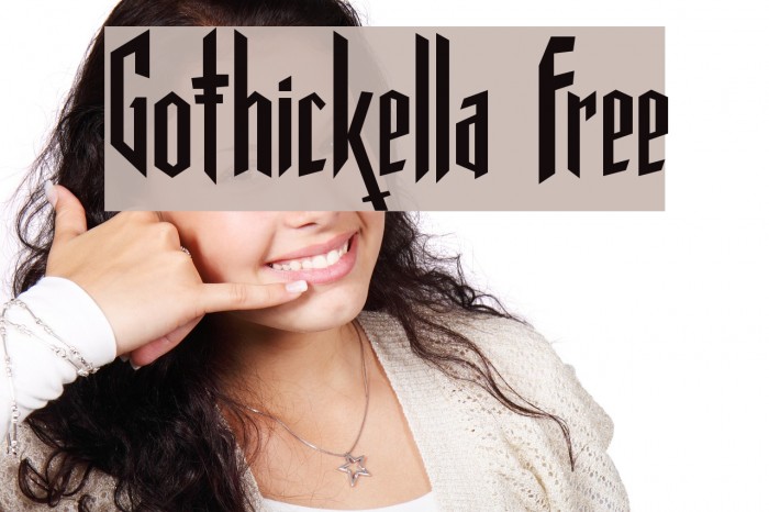 Gothickella Free फ़ॉन्ट examples