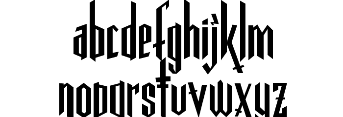 Gothickella Free Font LOWERCASE