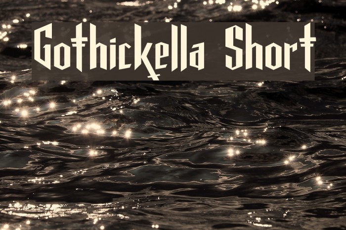 Gothickella Short Font examples