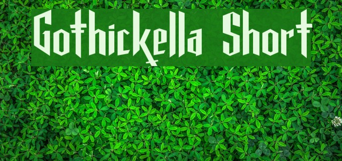 Gothickella Short Font examples