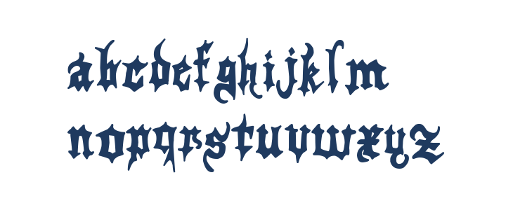 Gothicus Vulgaris Lowercase