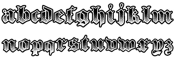Gothik Steel Font LOWERCASE
