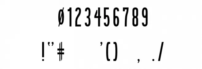Gothik#108 フォント その他の文字
