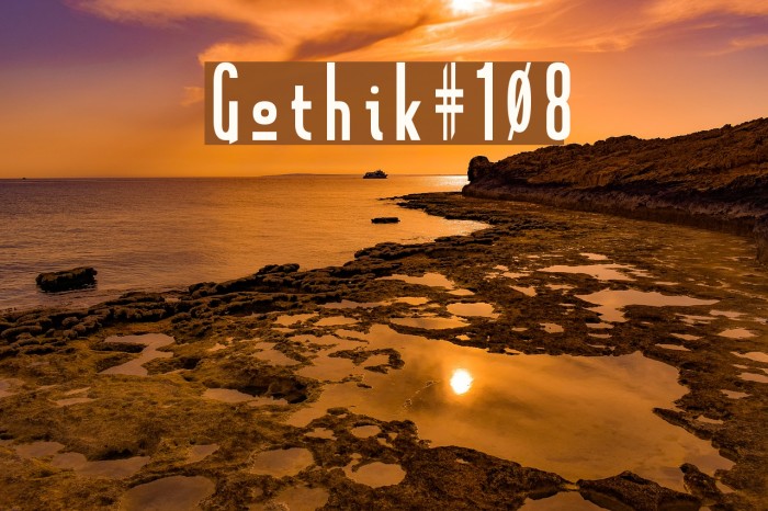 Gothik#108 Font examples