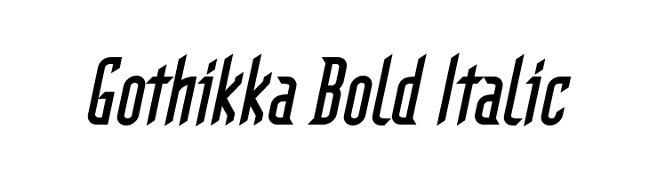 Gothikka Bold Italic Font