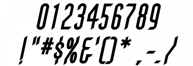 Gothikka Bold Italic Font OTHER CHARS