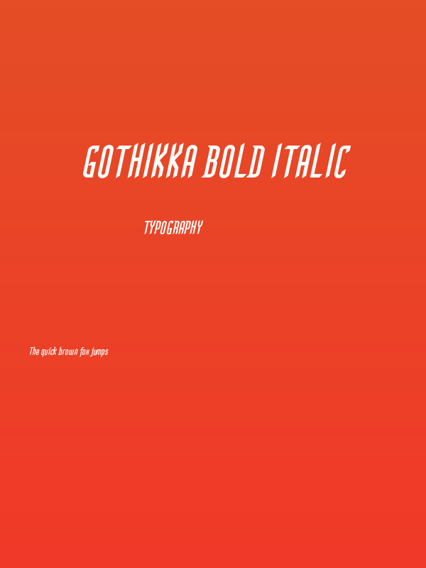 Gothikka Bold Italic Poster