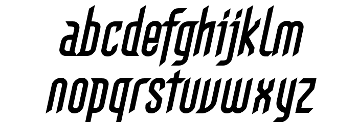 Gothikka Bold Italic Font LOWERCASE