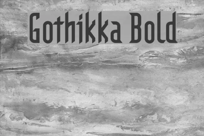 Gothikka Bold Font examples
