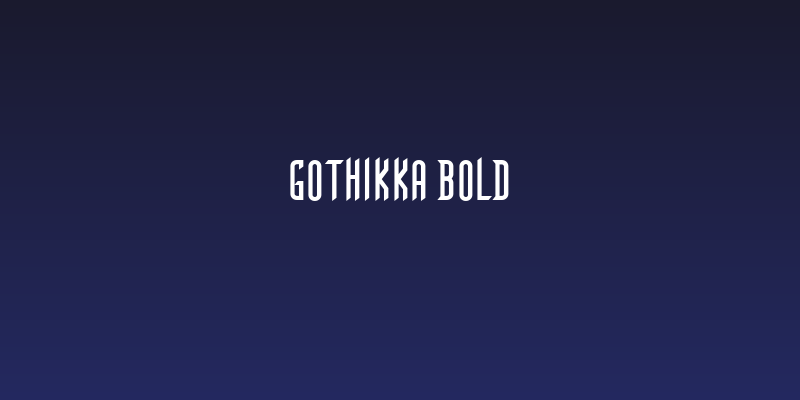 Gothikka Bold Social Header