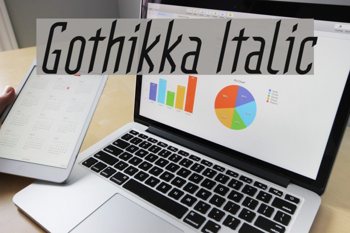 Gothikka Italic Font examples